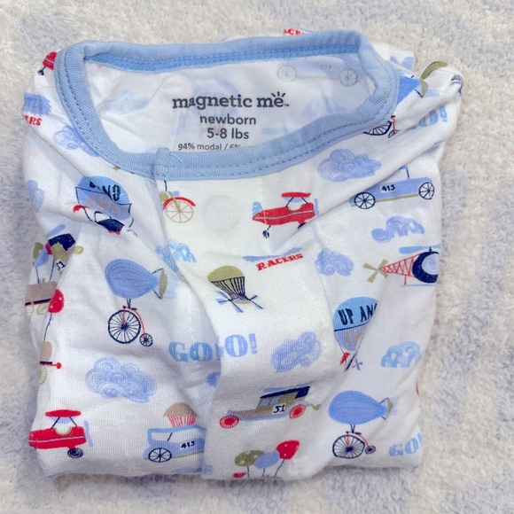 Magnetic Me Newborn Footie in Modal Fabric - Picture 6 of 6